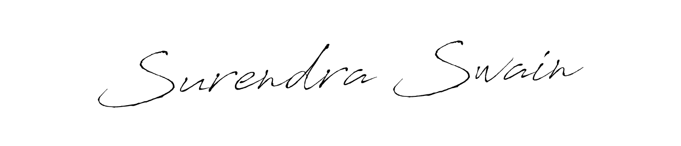 How to make Surendra Swain name signature. Use Antro_Vectra style for creating short signs online. This is the latest handwritten sign. Surendra Swain signature style 6 images and pictures png