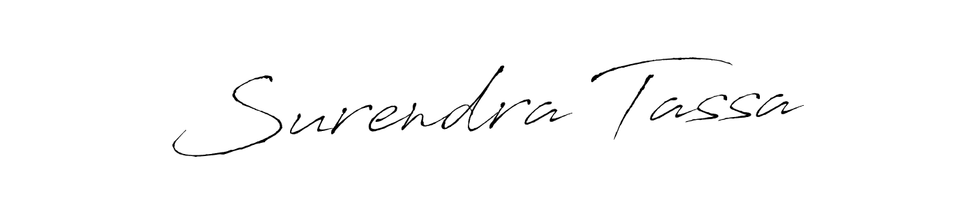 Make a short Surendra Tassa signature style. Manage your documents anywhere anytime using Antro_Vectra. Create and add eSignatures, submit forms, share and send files easily. Surendra Tassa signature style 6 images and pictures png