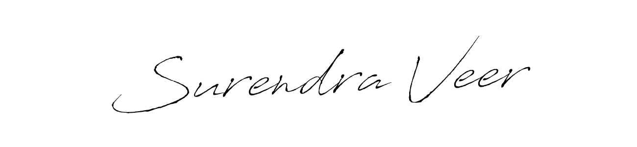 Design your own signature with our free online signature maker. With this signature software, you can create a handwritten (Antro_Vectra) signature for name Surendra Veer. Surendra Veer signature style 6 images and pictures png