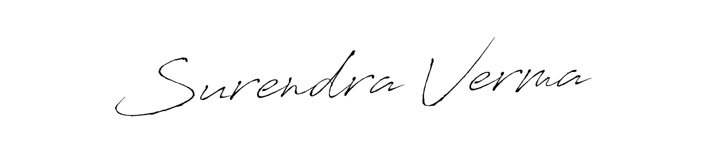 The best way (Antro_Vectra) to make a short signature is to pick only two or three words in your name. The name Surendra Verma include a total of six letters. For converting this name. Surendra Verma signature style 6 images and pictures png