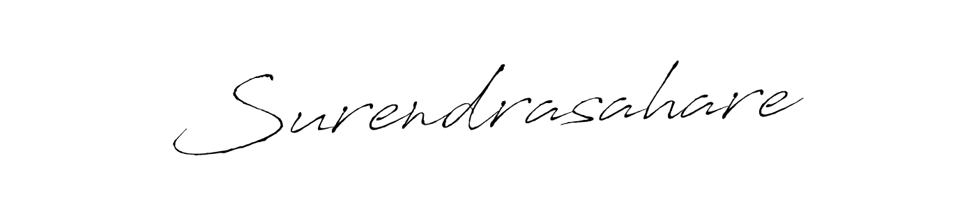 Also we have Surendrasahare name is the best signature style. Create professional handwritten signature collection using Antro_Vectra autograph style. Surendrasahare signature style 6 images and pictures png