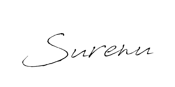 How to make Surenu signature? Antro_Vectra is a professional autograph style. Create handwritten signature for Surenu name. Surenu signature style 6 images and pictures png