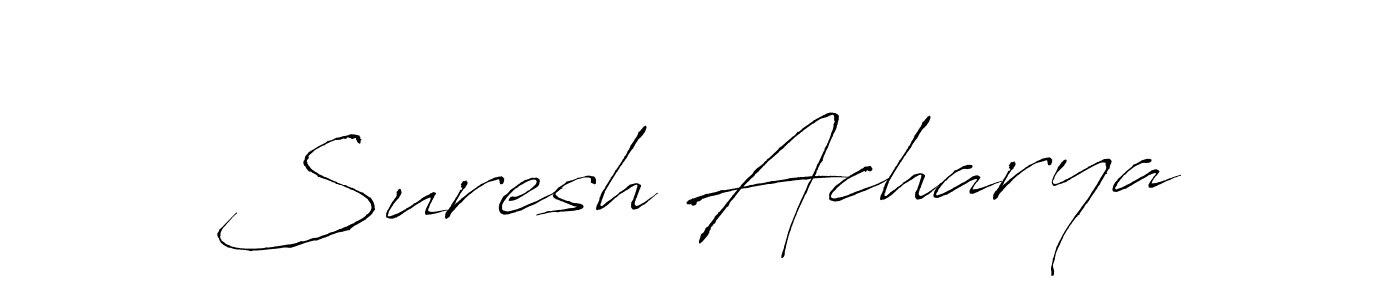 You should practise on your own different ways (Antro_Vectra) to write your name (Suresh Acharya) in signature. don't let someone else do it for you. Suresh Acharya signature style 6 images and pictures png