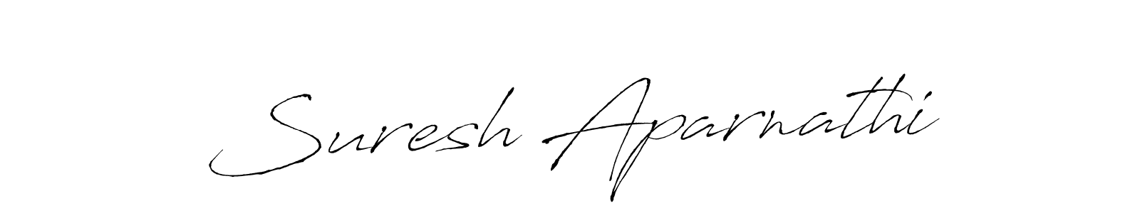 How to make Suresh Aparnathi signature? Antro_Vectra is a professional autograph style. Create handwritten signature for Suresh Aparnathi name. Suresh Aparnathi signature style 6 images and pictures png