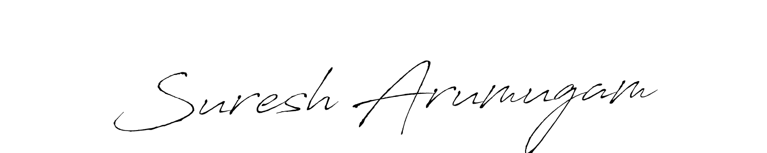 How to make Suresh Arumugam name signature. Use Antro_Vectra style for creating short signs online. This is the latest handwritten sign. Suresh Arumugam signature style 6 images and pictures png
