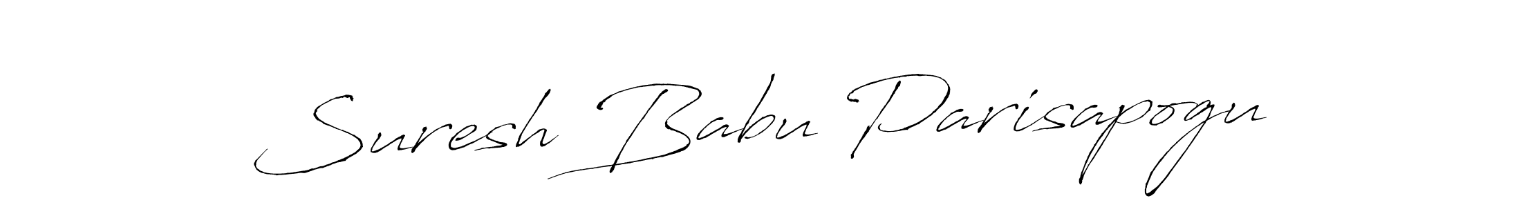 Design your own signature with our free online signature maker. With this signature software, you can create a handwritten (Antro_Vectra) signature for name Suresh Babu Parisapogu. Suresh Babu Parisapogu signature style 6 images and pictures png