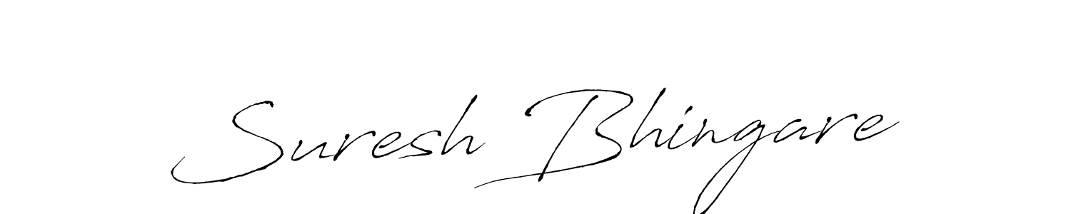 How to make Suresh Bhingare name signature. Use Antro_Vectra style for creating short signs online. This is the latest handwritten sign. Suresh Bhingare signature style 6 images and pictures png