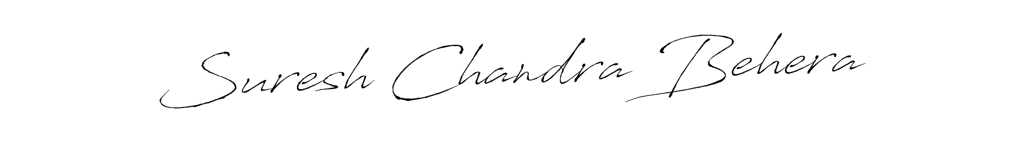 How to make Suresh Chandra Behera name signature. Use Antro_Vectra style for creating short signs online. This is the latest handwritten sign. Suresh Chandra Behera signature style 6 images and pictures png