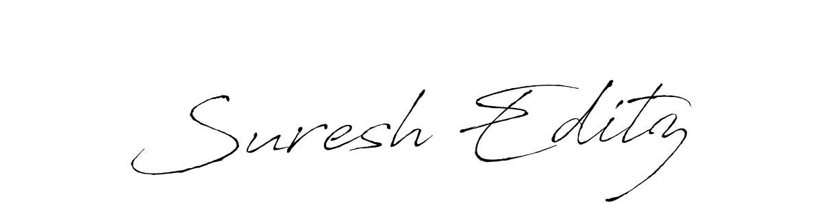 Make a beautiful signature design for name Suresh Editz. With this signature (Antro_Vectra) style, you can create a handwritten signature for free. Suresh Editz signature style 6 images and pictures png