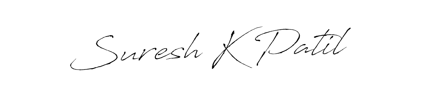 Make a beautiful signature design for name Suresh K Patil. With this signature (Antro_Vectra) style, you can create a handwritten signature for free. Suresh K Patil signature style 6 images and pictures png