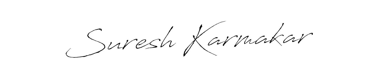 Make a beautiful signature design for name Suresh Karmakar. With this signature (Antro_Vectra) style, you can create a handwritten signature for free. Suresh Karmakar signature style 6 images and pictures png