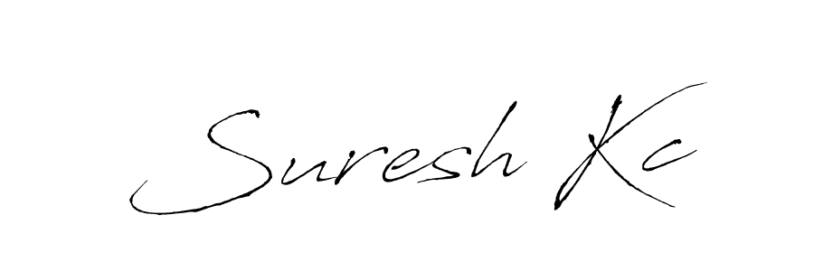 How to make Suresh Kc name signature. Use Antro_Vectra style for creating short signs online. This is the latest handwritten sign. Suresh Kc signature style 6 images and pictures png