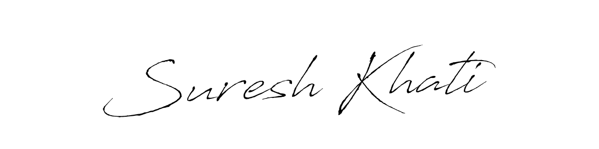 Make a beautiful signature design for name Suresh Khati. With this signature (Antro_Vectra) style, you can create a handwritten signature for free. Suresh Khati signature style 6 images and pictures png