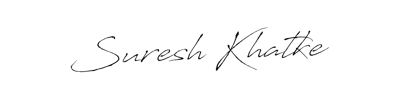 How to make Suresh Khatke name signature. Use Antro_Vectra style for creating short signs online. This is the latest handwritten sign. Suresh Khatke signature style 6 images and pictures png