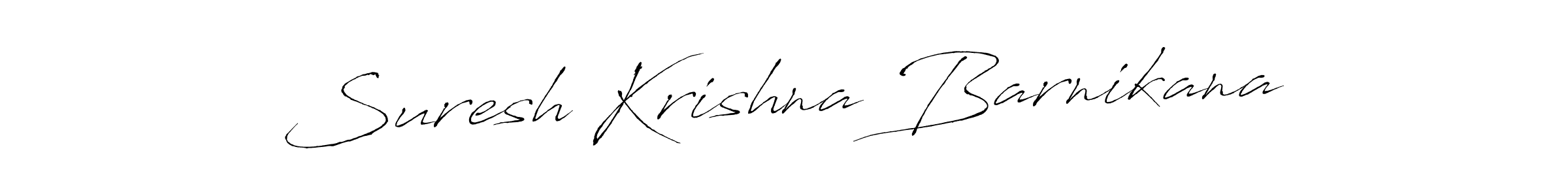 How to make Suresh Krishna Barnikana name signature. Use Antro_Vectra style for creating short signs online. This is the latest handwritten sign. Suresh Krishna Barnikana signature style 6 images and pictures png