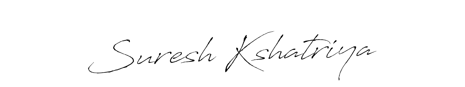 How to make Suresh Kshatriya name signature. Use Antro_Vectra style for creating short signs online. This is the latest handwritten sign. Suresh Kshatriya signature style 6 images and pictures png