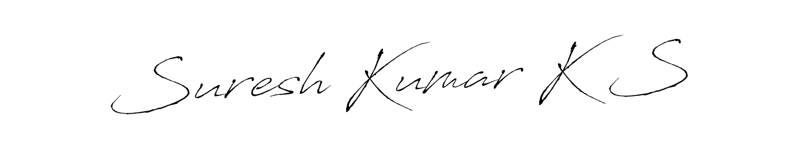 Create a beautiful signature design for name Suresh Kumar K S. With this signature (Antro_Vectra) fonts, you can make a handwritten signature for free. Suresh Kumar K S signature style 6 images and pictures png