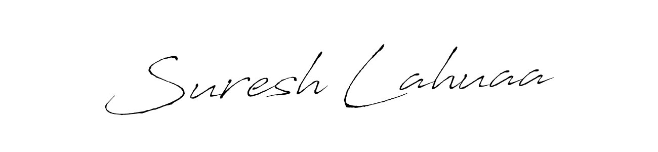 This is the best signature style for the Suresh Lahuaa name. Also you like these signature font (Antro_Vectra). Mix name signature. Suresh Lahuaa signature style 6 images and pictures png