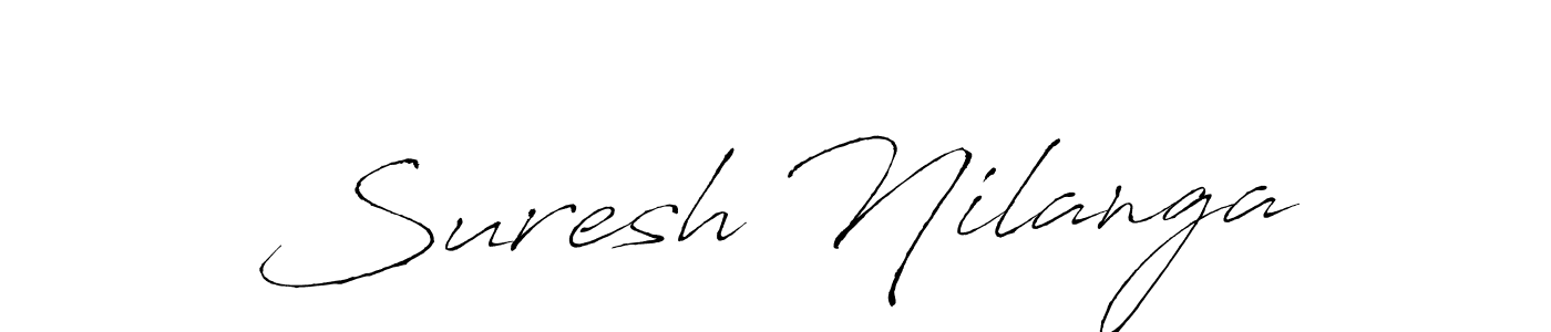 How to make Suresh Nilanga name signature. Use Antro_Vectra style for creating short signs online. This is the latest handwritten sign. Suresh Nilanga signature style 6 images and pictures png