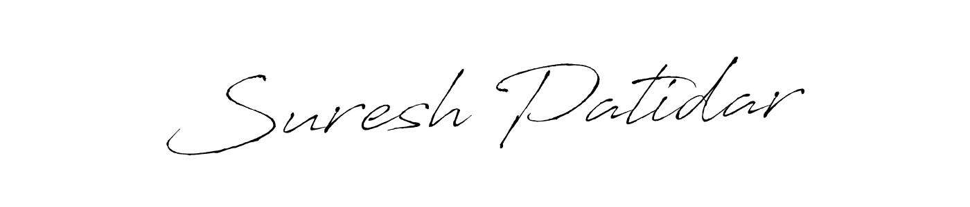 The best way (Antro_Vectra) to make a short signature is to pick only two or three words in your name. The name Suresh Patidar include a total of six letters. For converting this name. Suresh Patidar signature style 6 images and pictures png