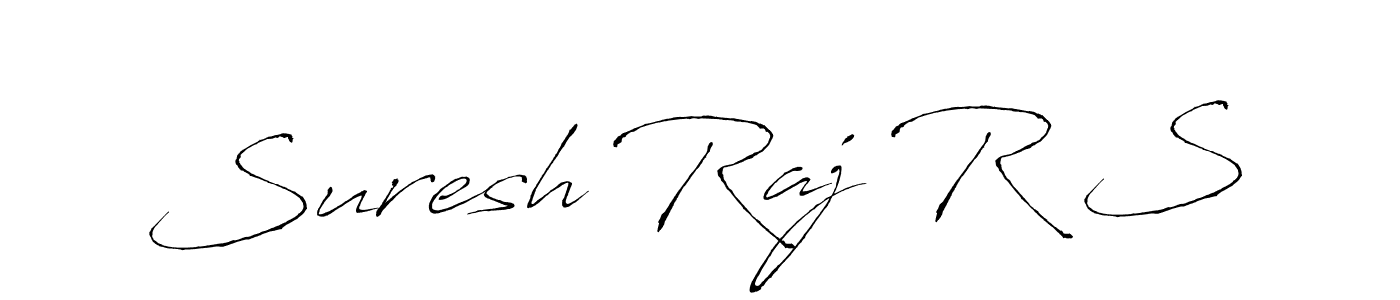 Antro_Vectra is a professional signature style that is perfect for those who want to add a touch of class to their signature. It is also a great choice for those who want to make their signature more unique. Get Suresh Raj R S name to fancy signature for free. Suresh Raj R S signature style 6 images and pictures png