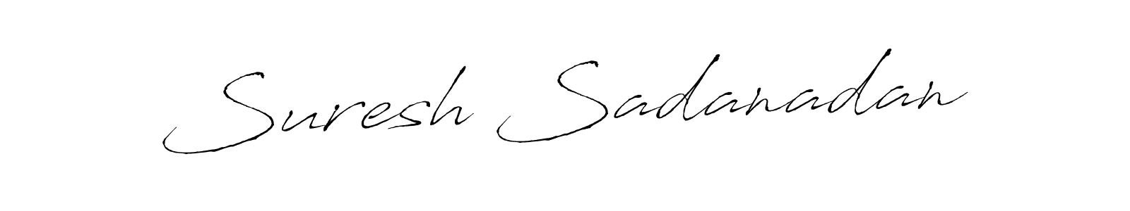 The best way (Antro_Vectra) to make a short signature is to pick only two or three words in your name. The name Suresh Sadanadan include a total of six letters. For converting this name. Suresh Sadanadan signature style 6 images and pictures png