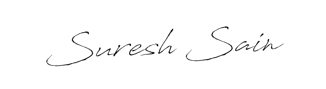 Make a beautiful signature design for name Suresh Sain. With this signature (Antro_Vectra) style, you can create a handwritten signature for free. Suresh Sain signature style 6 images and pictures png