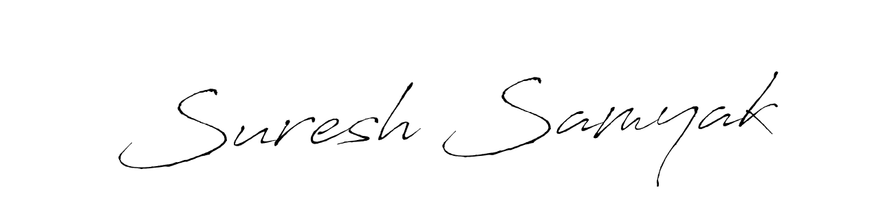 Similarly Antro_Vectra is the best handwritten signature design. Signature creator online .You can use it as an online autograph creator for name Suresh Samyak. Suresh Samyak signature style 6 images and pictures png