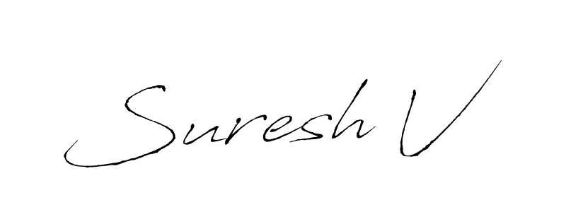 Create a beautiful signature design for name Suresh V. With this signature (Antro_Vectra) fonts, you can make a handwritten signature for free. Suresh V signature style 6 images and pictures png