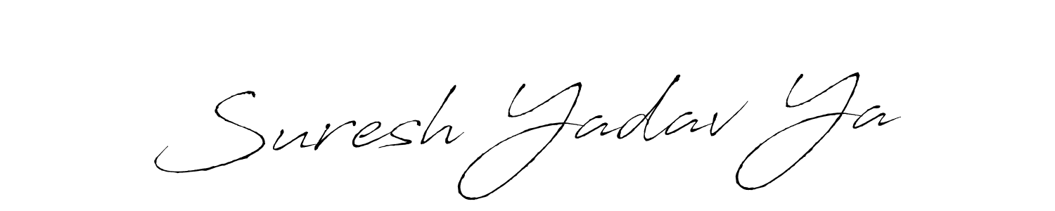 Antro_Vectra is a professional signature style that is perfect for those who want to add a touch of class to their signature. It is also a great choice for those who want to make their signature more unique. Get Suresh Yadav Ya name to fancy signature for free. Suresh Yadav Ya signature style 6 images and pictures png