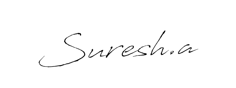 How to make Suresh.a name signature. Use Antro_Vectra style for creating short signs online. This is the latest handwritten sign. Suresh.a signature style 6 images and pictures png