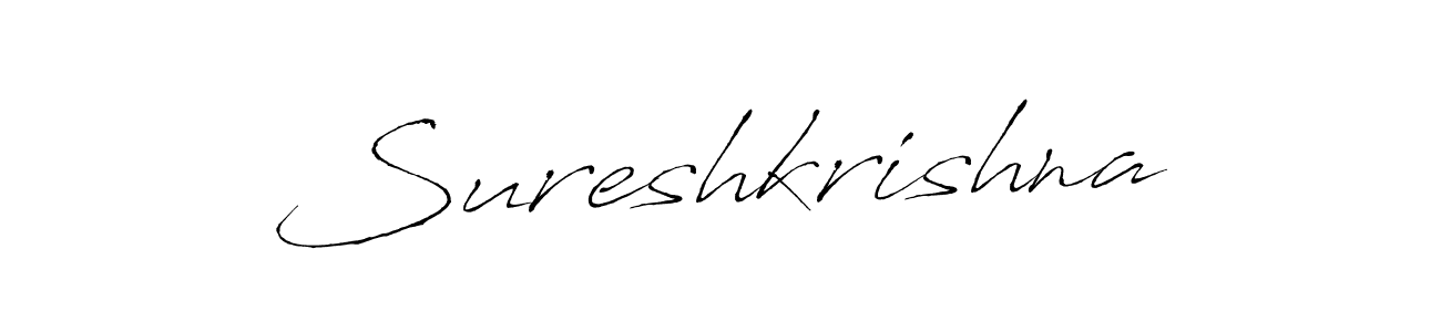 Make a beautiful signature design for name Sureshkrishna. With this signature (Antro_Vectra) style, you can create a handwritten signature for free. Sureshkrishna signature style 6 images and pictures png