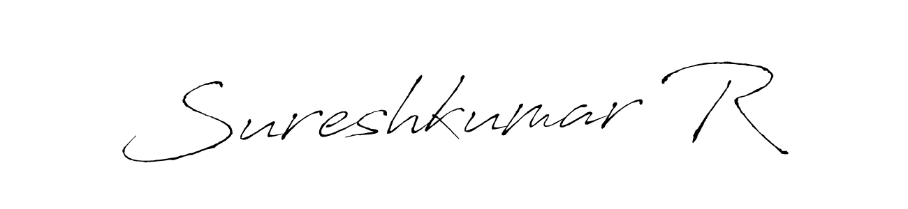 Make a beautiful signature design for name Sureshkumar R. With this signature (Antro_Vectra) style, you can create a handwritten signature for free. Sureshkumar R signature style 6 images and pictures png