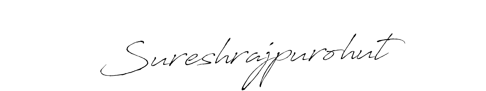 How to make Sureshrajpurohut name signature. Use Antro_Vectra style for creating short signs online. This is the latest handwritten sign. Sureshrajpurohut signature style 6 images and pictures png