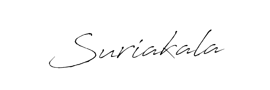Use a signature maker to create a handwritten signature online. With this signature software, you can design (Antro_Vectra) your own signature for name Suriakala. Suriakala signature style 6 images and pictures png