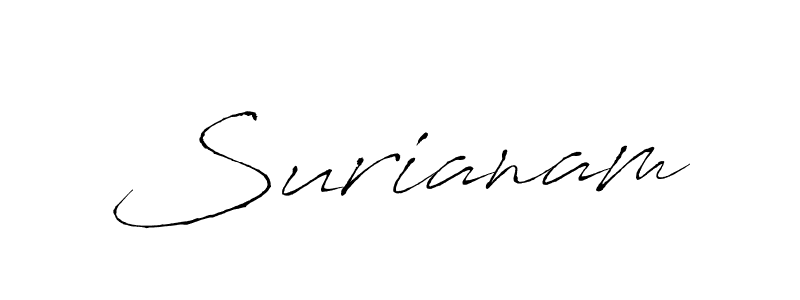 You should practise on your own different ways (Antro_Vectra) to write your name (Surianam) in signature. don't let someone else do it for you. Surianam signature style 6 images and pictures png