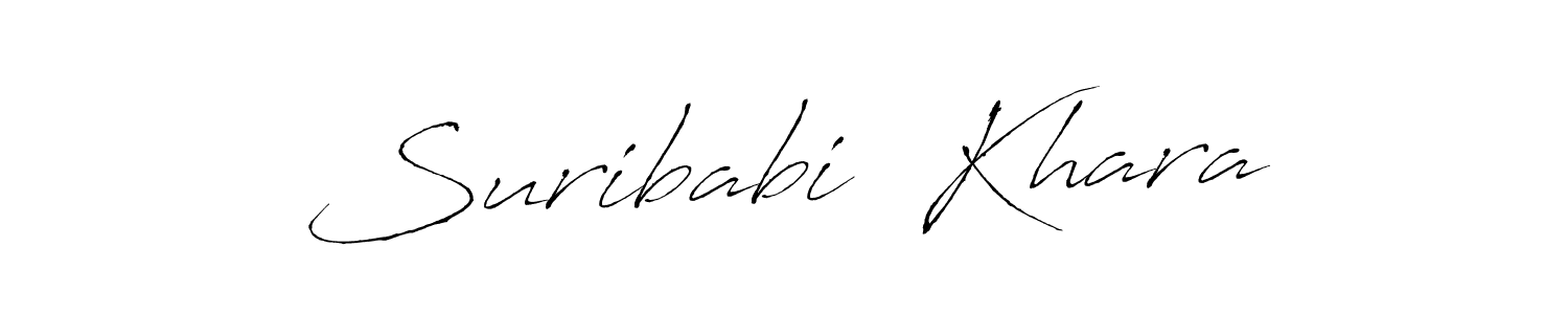 Make a beautiful signature design for name Suribabi  Khara. With this signature (Antro_Vectra) style, you can create a handwritten signature for free. Suribabi  Khara signature style 6 images and pictures png