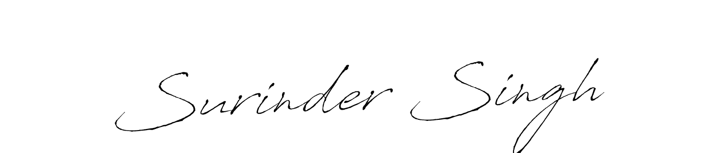 How to make Surinder Singh signature? Antro_Vectra is a professional autograph style. Create handwritten signature for Surinder Singh name. Surinder Singh signature style 6 images and pictures png