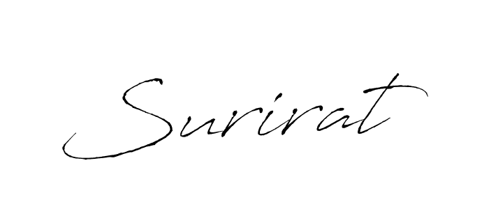 Use a signature maker to create a handwritten signature online. With this signature software, you can design (Antro_Vectra) your own signature for name Surirat. Surirat signature style 6 images and pictures png