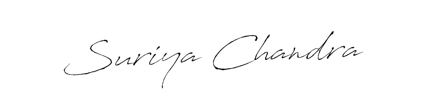 Design your own signature with our free online signature maker. With this signature software, you can create a handwritten (Antro_Vectra) signature for name Suriya Chandra. Suriya Chandra signature style 6 images and pictures png