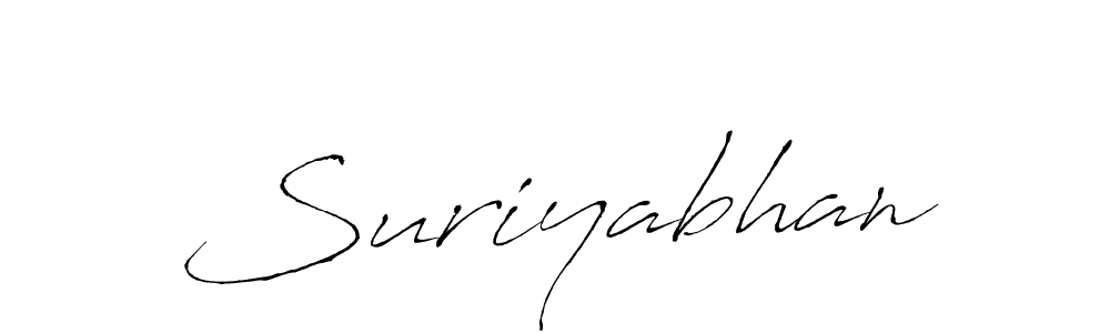 Make a beautiful signature design for name Suriyabhan. With this signature (Antro_Vectra) style, you can create a handwritten signature for free. Suriyabhan signature style 6 images and pictures png
