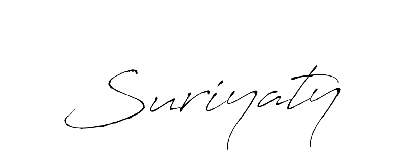 Use a signature maker to create a handwritten signature online. With this signature software, you can design (Antro_Vectra) your own signature for name Suriyaty. Suriyaty signature style 6 images and pictures png