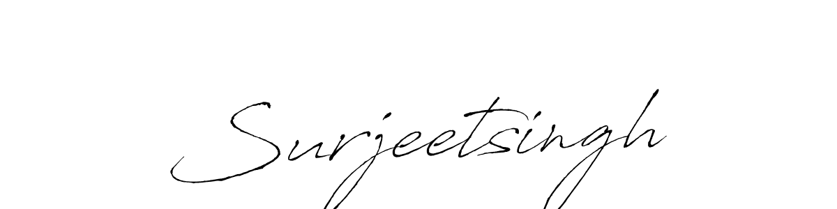 Make a beautiful signature design for name Surjeetsingh. With this signature (Antro_Vectra) style, you can create a handwritten signature for free. Surjeetsingh signature style 6 images and pictures png