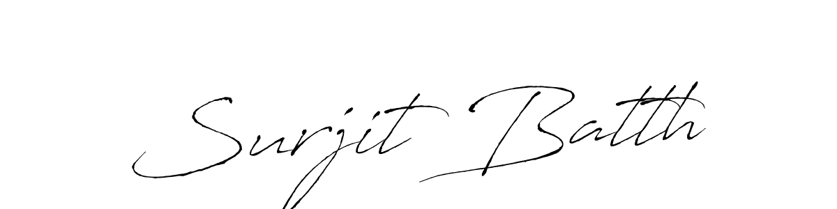 How to make Surjit Batth name signature. Use Antro_Vectra style for creating short signs online. This is the latest handwritten sign. Surjit Batth signature style 6 images and pictures png