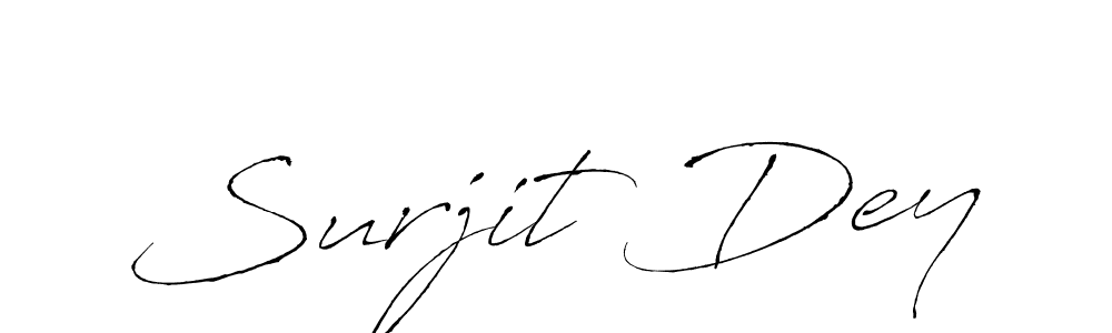How to make Surjit Dey signature? Antro_Vectra is a professional autograph style. Create handwritten signature for Surjit Dey name. Surjit Dey signature style 6 images and pictures png
