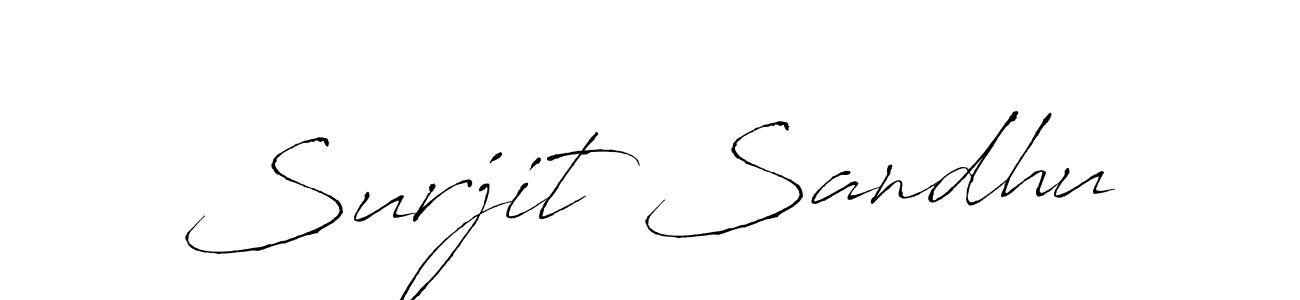 Surjit Sandhu stylish signature style. Best Handwritten Sign (Antro_Vectra) for my name. Handwritten Signature Collection Ideas for my name Surjit Sandhu. Surjit Sandhu signature style 6 images and pictures png