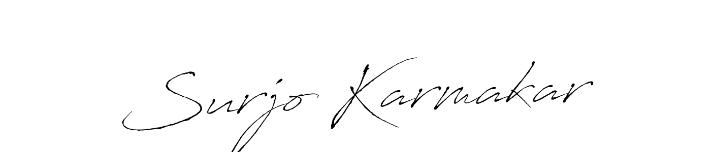How to make Surjo Karmakar signature? Antro_Vectra is a professional autograph style. Create handwritten signature for Surjo Karmakar name. Surjo Karmakar signature style 6 images and pictures png