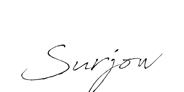 How to make Surjow name signature. Use Antro_Vectra style for creating short signs online. This is the latest handwritten sign. Surjow signature style 6 images and pictures png