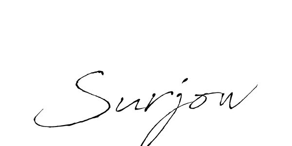 How to Draw Surjow signature style? Antro_Vectra is a latest design signature styles for name Surjow. Surjow signature style 6 images and pictures png