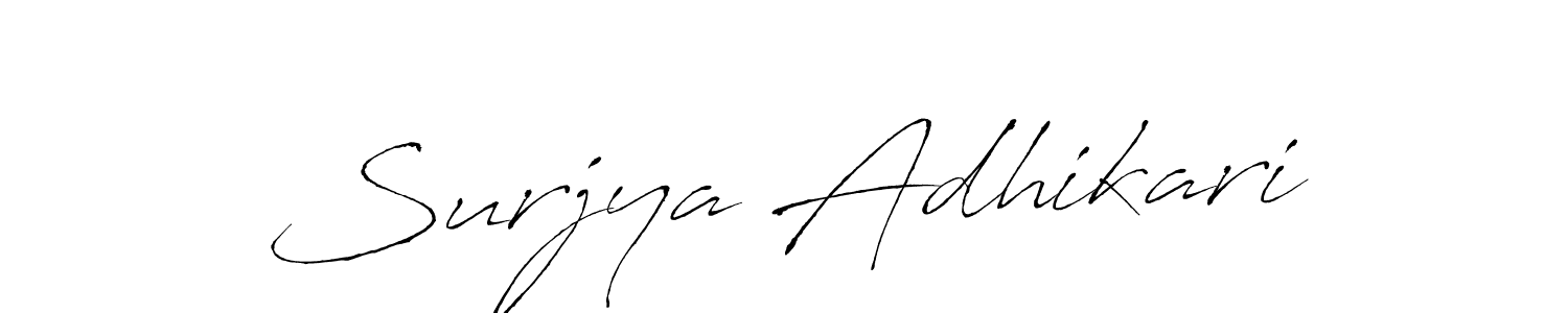 if you are searching for the best signature style for your name Surjya Adhikari. so please give up your signature search. here we have designed multiple signature styles  using Antro_Vectra. Surjya Adhikari signature style 6 images and pictures png